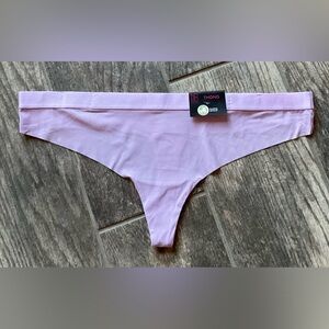 New Nobo, No Boundaries Micro Rib Free Cut Thong Panties Size XL or XXL Lavender